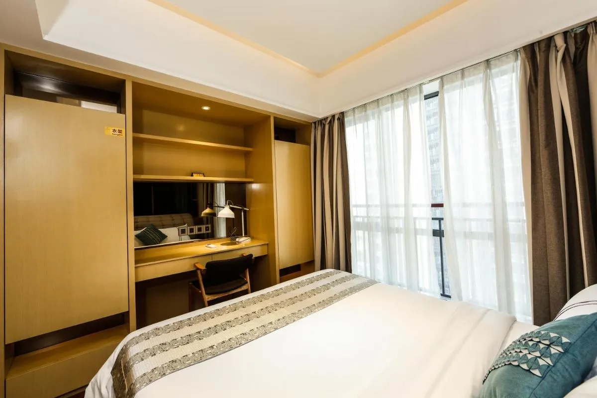 Image 6 of Guangzhou Lai Xizhou Hotel-Guang Zhouta Zhujiang Xincheng Branch – big kitchen – big refrigerator – balcony washing machine